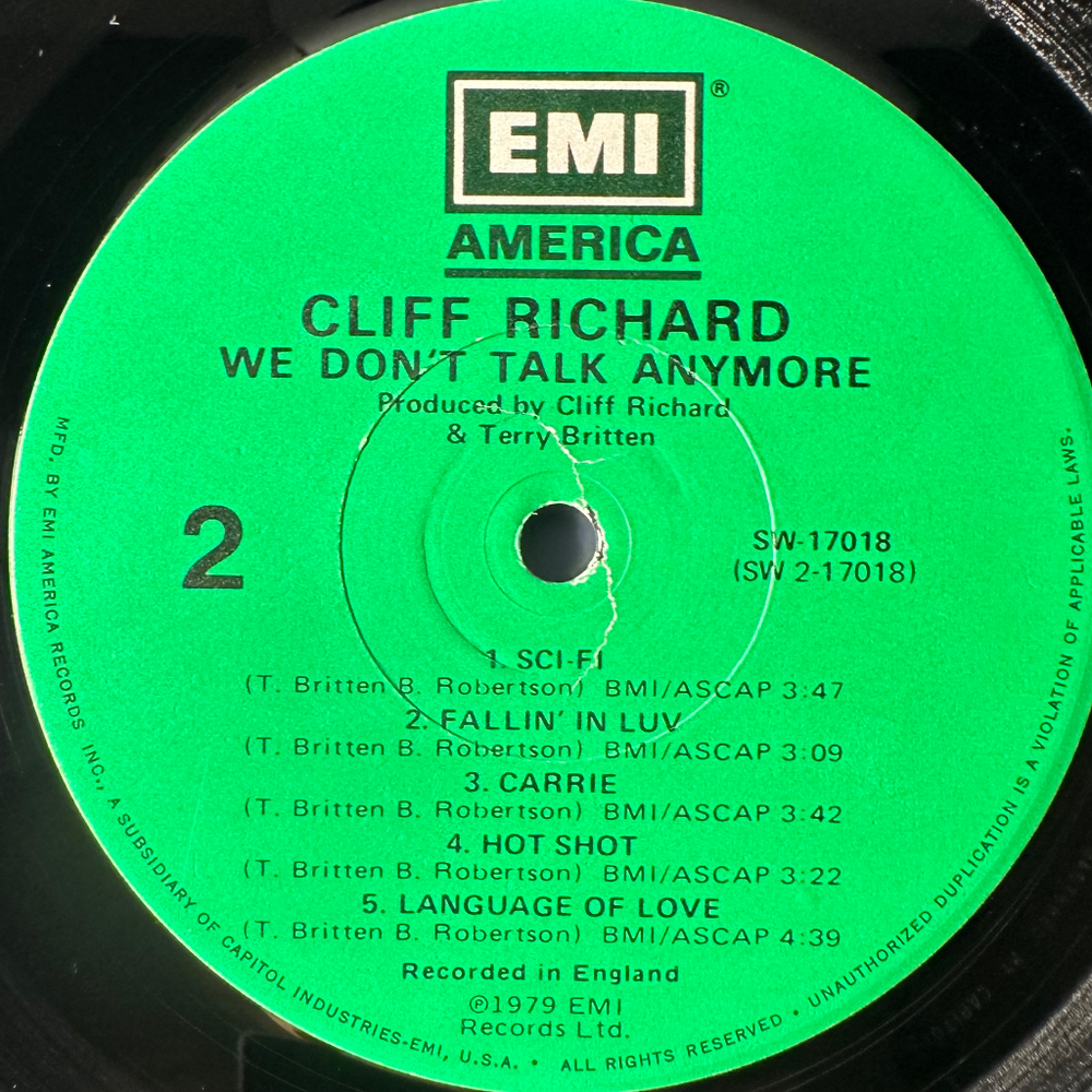 Cliff Richard ‎– We Don't Talk Anymore (США 1979г.)