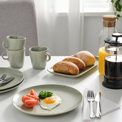 IKEA FÄRGKLAR  (ИКЕА ФÄРГКЛАР)  -  Тарелка, матовый зеленый, 26 см