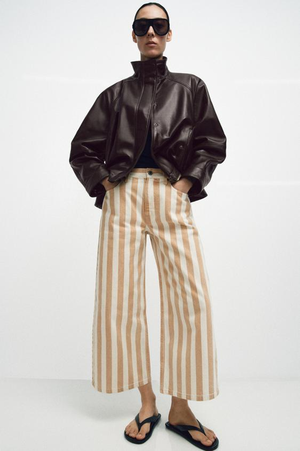 ZW COLLECTION ДЖИНСЫ-КЮЛОТЫ СО СРЕДНЕЙ ЛИНИЕЙ НА ТАЛИИ - ZARA