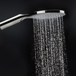 Bossini Apice термостат на 2 выхода, с двумя вентилями открыть-закрыть и регулировкой пропускной способности, душевая лейка Apice Ø 140 мм с фиксирова