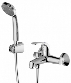 Bravat FIT Набор 3-в-1: 7F1135188CP-RUS+7F6135188CP-B-RUS+7D141C (смеситель для раковины, смеситель для ванны, душевая штанга)