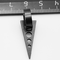 Серьга ( 1 шт)  "Треугольник" для пирсинга уха. Медсталь, покрытие.