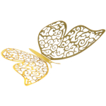 Набор наклеек «Волшебные бабочки» 12 шт, золото