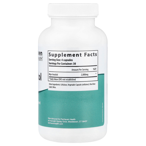 Fairhaven Health, мио-инозитол, 120 капсул (500 мг в 1 капсуле)
