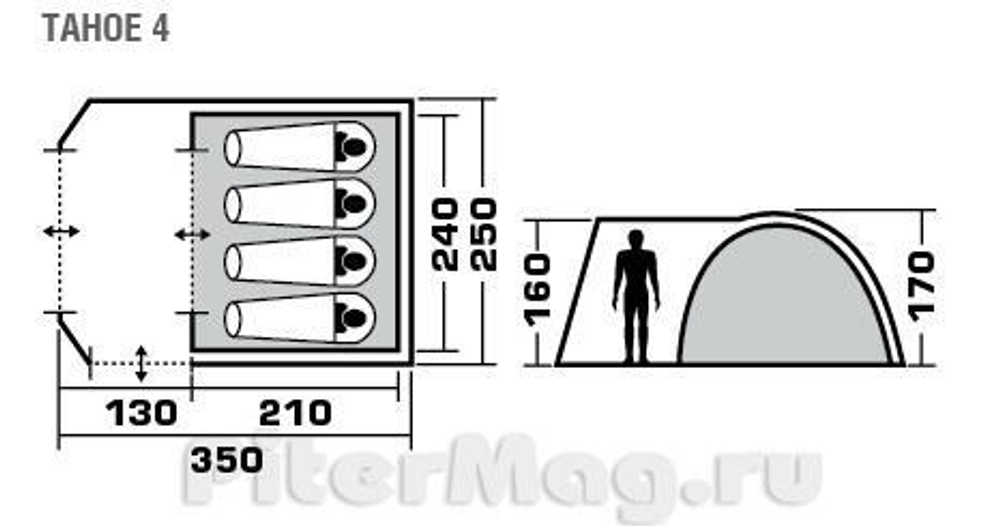 Палатка Trek Planet Tahoe 4 [70187]