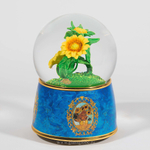 Стеклянный шар с блестками Подсолнухи