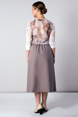 Юбка женская 4390ВП, какао #481Как014390ВП