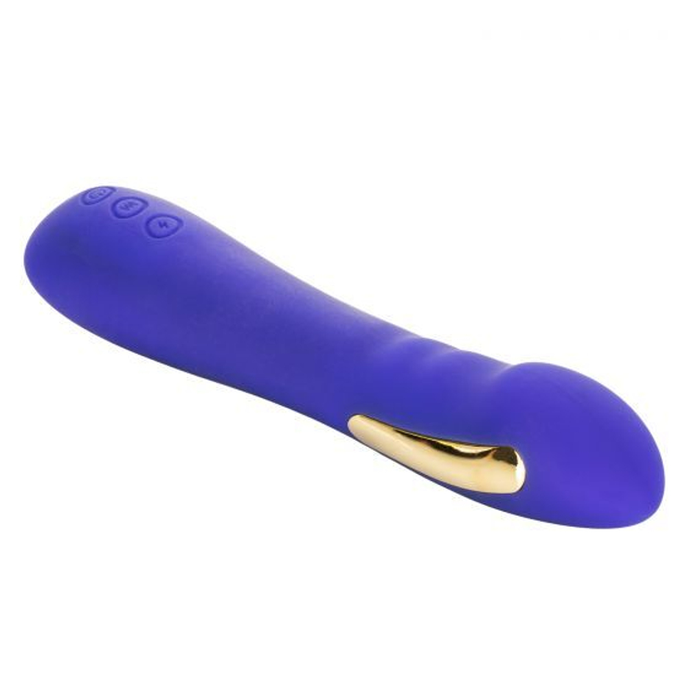 Фиолетовый вибратор с электростимуляцией Intimate E-Stimulator Petite Wand - 18,5 см. (Цвет: фиолетовый)