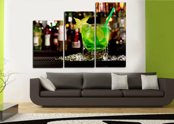 Модульная картина " Коктейль из лайма "