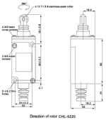 CHL-5200 Конечный выключатель с нажимным продольным роликом
