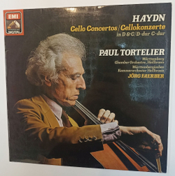 Винтажная виниловая пластинка LP Paul Tortelier Joseph Haydn Гайдн Jorg Faerber Cello Concertos Cellokonzerte (Geramyn 1982)