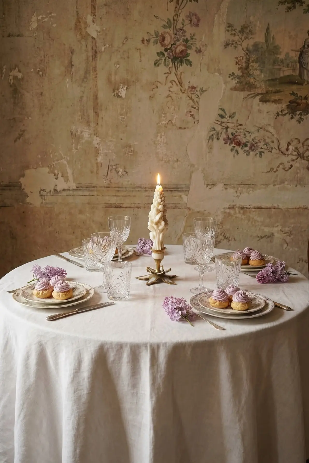 Свеча "Цветок Большой" белого цвета