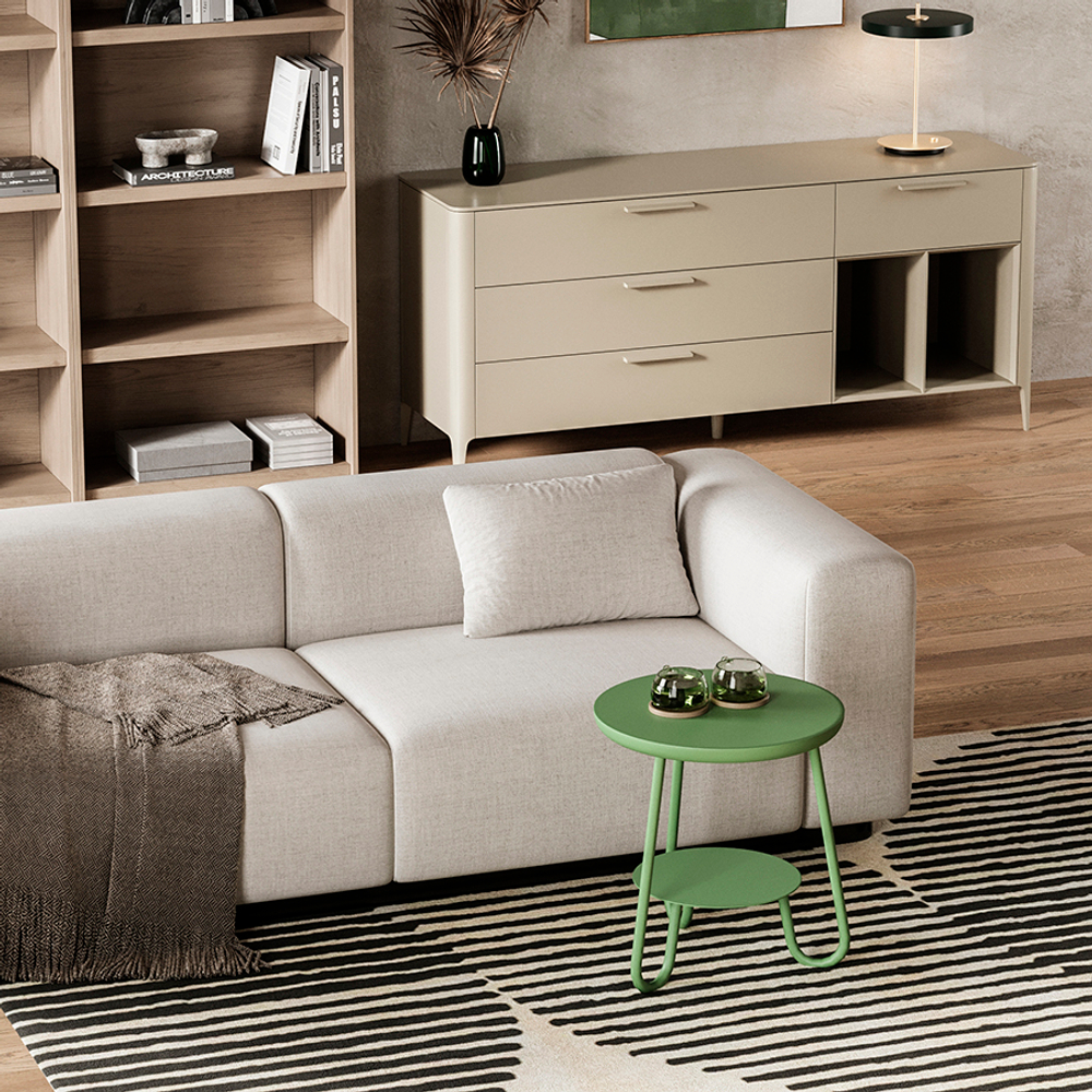 Столик журнальный stian, D50 см, зеленый