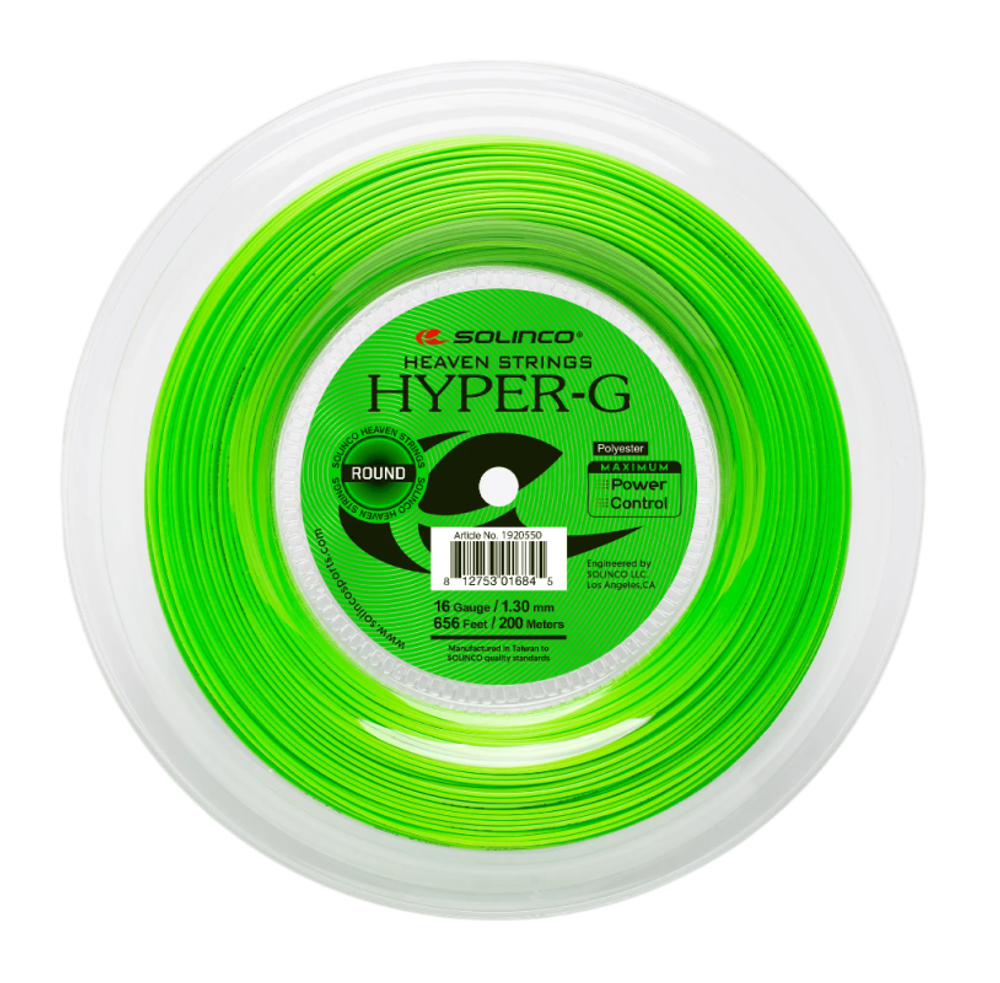 Теннисные струны Solinco Hyper-G Round (200 m) - green