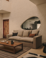 Nora Диван 3-х местный со съемным чехлом серо-антрацитовый из льна и хлопка