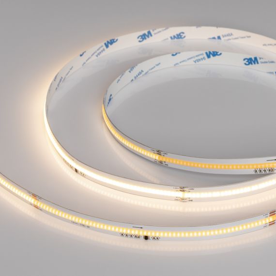 Светодиодная лента Arlight 7W/m 378LED/m CSPSMD теплый белый 5М SPI-COB-X378-12mm 24V 041736
