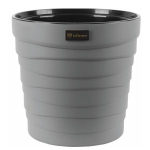 Кашпо "Бархан" со вставкой (12л) Цв. Серый жемчуг