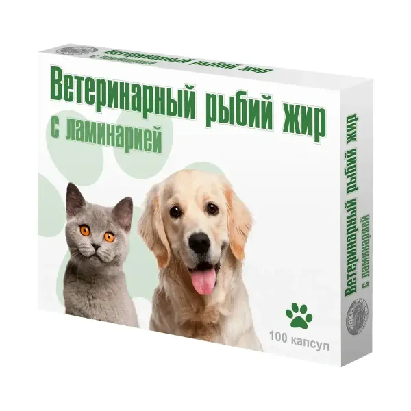 Рыбий жир №3 Вака с ламинарией, 100 капсул