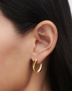 Серьги Helix Hoops серебро 925 пробы покрытое золотом