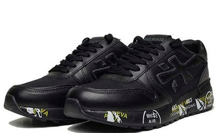 Premiata Mick черные кожа