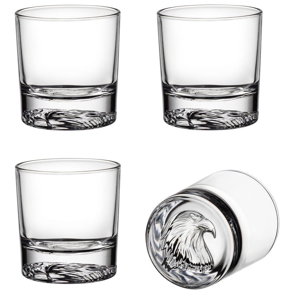 НАБОР СТАКАНОВ ДЛЯ ВИСКИ "EAGLE", 4 ШТ/310 МЛ