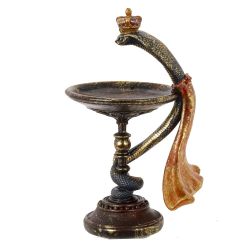 GAEM Изделие декоративное "Змея с блюдом", L16,5 W17 H29,5 см