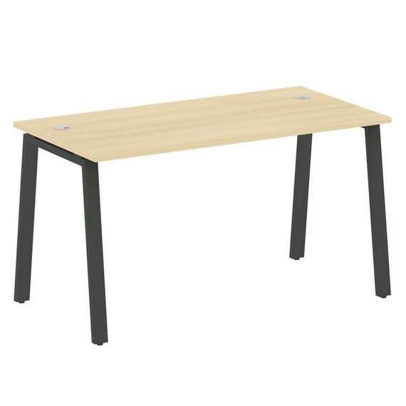 Metal System Стол письменный на А-образном м/к БА.СП-3 Акация Лорка/Металл Антрацит 1400*720*750