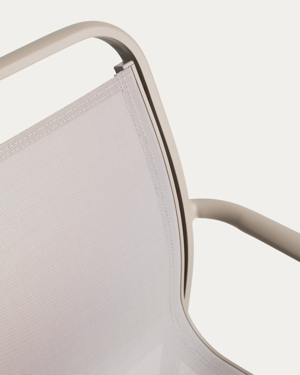 Уличный стул Luri из алюминия цвета таупе и бежевого текстиля