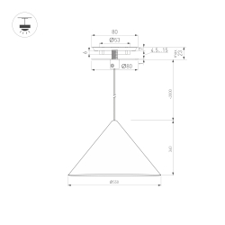 Светильник SP-MAKOTO-R550-14W Warm2700 (WH, 36 deg, 230V, TRIAC) (Arlight, IP20 Металл, 3 года) 054407