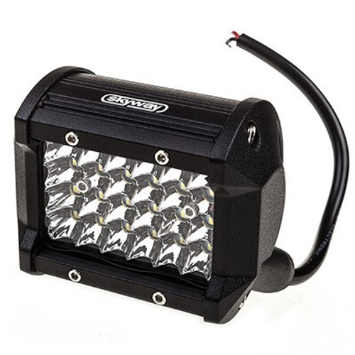 Фара светодиодная дополнительная 24 SMD 72W, 12/24V, 6000K  95*75*70 мм (прямоугольная) ближний (SKYWAY)