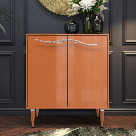 Комод Арт Колор Классик Сильвер с 2 полками Томленый оранжевый