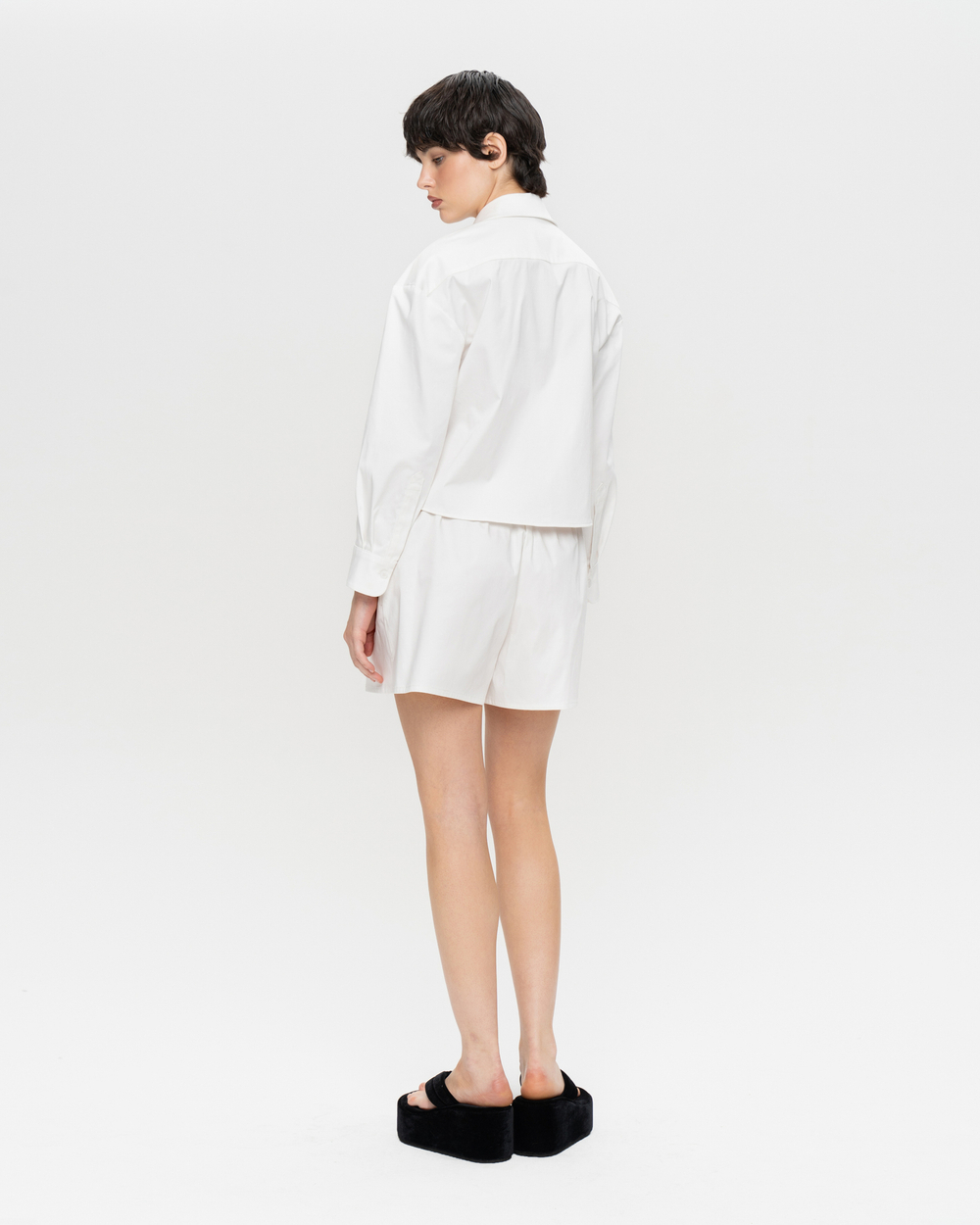 Укороченная рубашка из хлопка