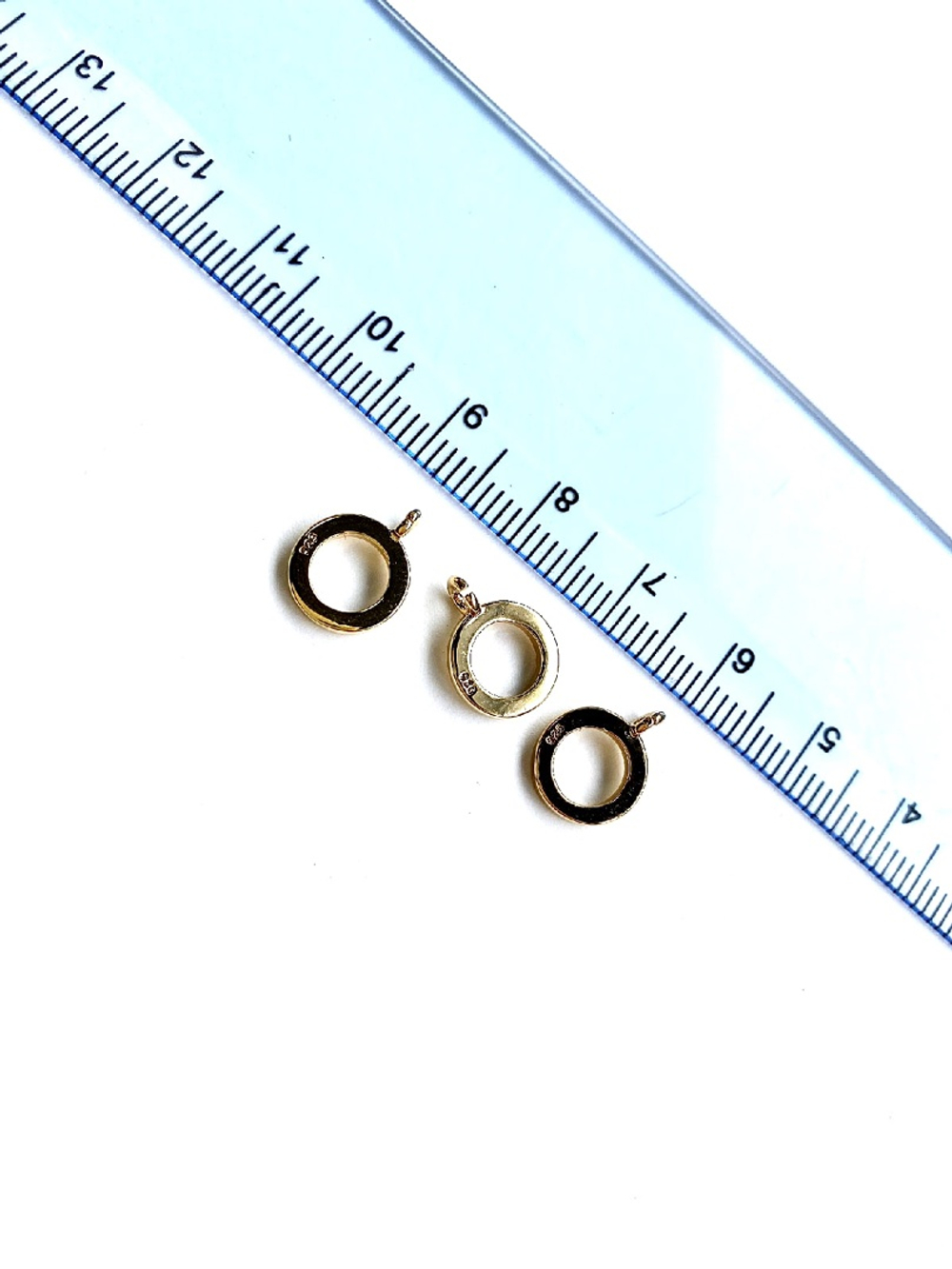 129-з Бейл «Плоский бублик» 12*9мм, позолота