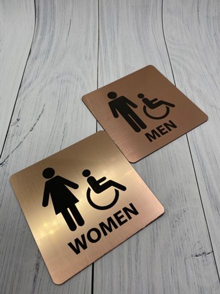 Табличка на туалет WC-13 (пара)