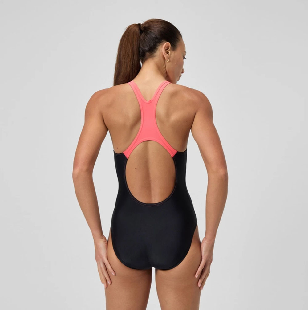 Купальник SPEEDO Medley Logo, 8-1347417926, р.30 (рос.42), черно-розовый
