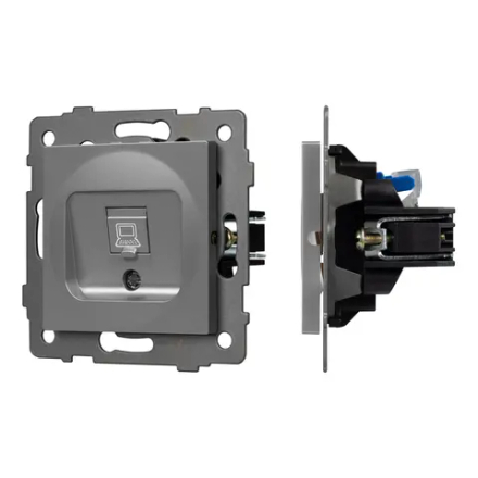 Механизм компьютерной розетки SCT-MPC1-PL-GR-V (RJ-45, CAT6) (Arlight, -) 049848