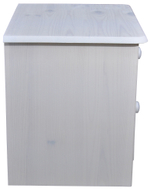 Тумба прикроватная Хаба 2 ящика из массива сосны, белая