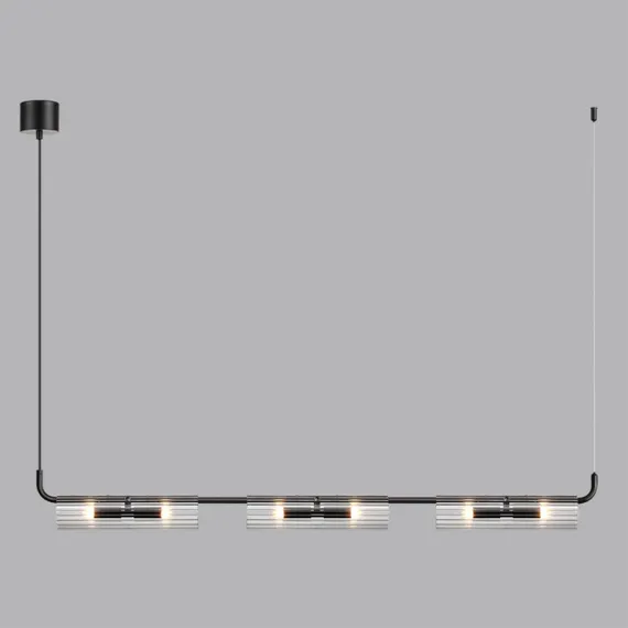 6561/6 SUSPENTIONI LN25 241  черный/прозрачный/металл/стекло Подвес G9 6*20W 220V TORONTO