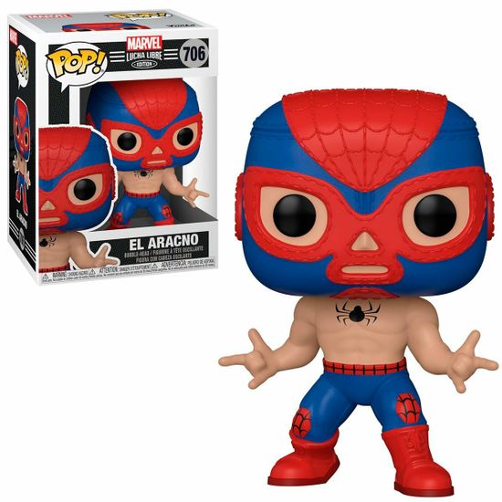 Фигурка Funko POP! Bobble Marvel Luchadores Spider-Man (706) 53862 / Фигурка Фанко ПОП! по мотивам вселенной "Марвел" Луча либре Человек-паук
