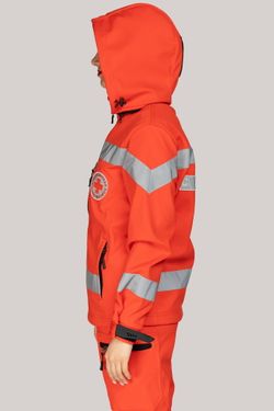 Куртка демисезонная женская Скорая помощь MedicLine SOFTSHELL красная