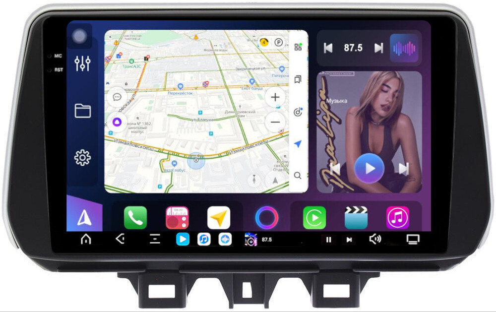 Магнитола для Hyundai Tucson 3 2018-2021 - FarCar XXL1135M монитор 9.5" 2K QLED на Android 14, TS20, 8+256Гб, CarPlay, 4G SIM-слот