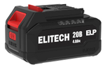 Elitech ДА 20УБЛ2 (E2201.047.02) Дрель аккумуляторная, ударная, 20В.