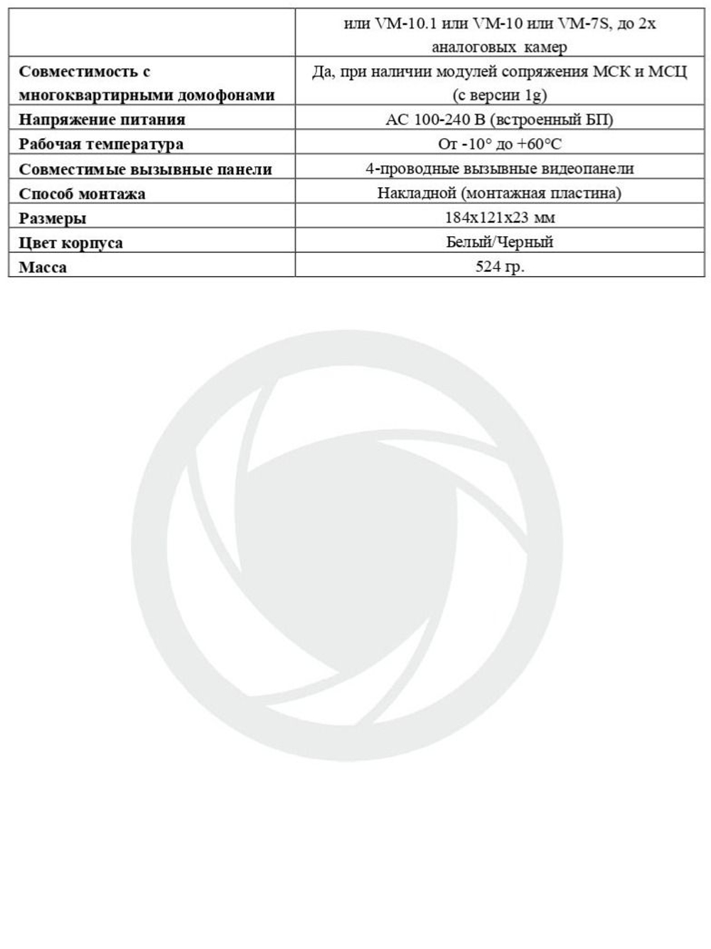 Видеодомофон Optimus VM-7.1 (Черный)