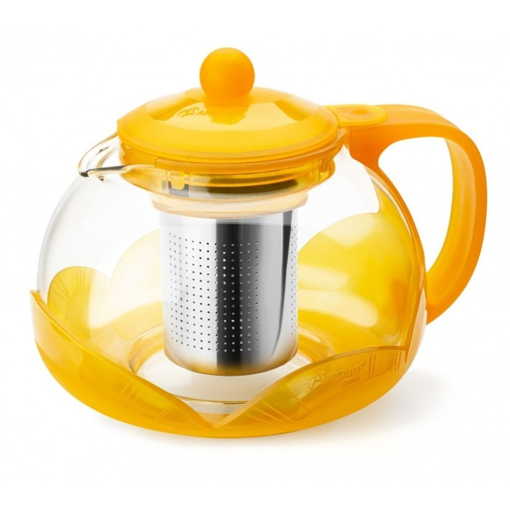 Чайник заварочный стекло,пластик, 1.2 л, с ситечком, Apollo, Societe, SCT-120, голуб