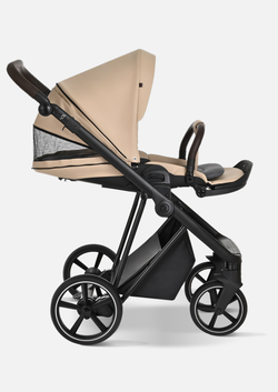 Roan Коляска 2 в 1 Sol Leather Caramel Black Тем.коричневый