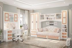 Детская «Алиса» №1 (белый/крем), ЛДСП/МДФ, Мебельсон