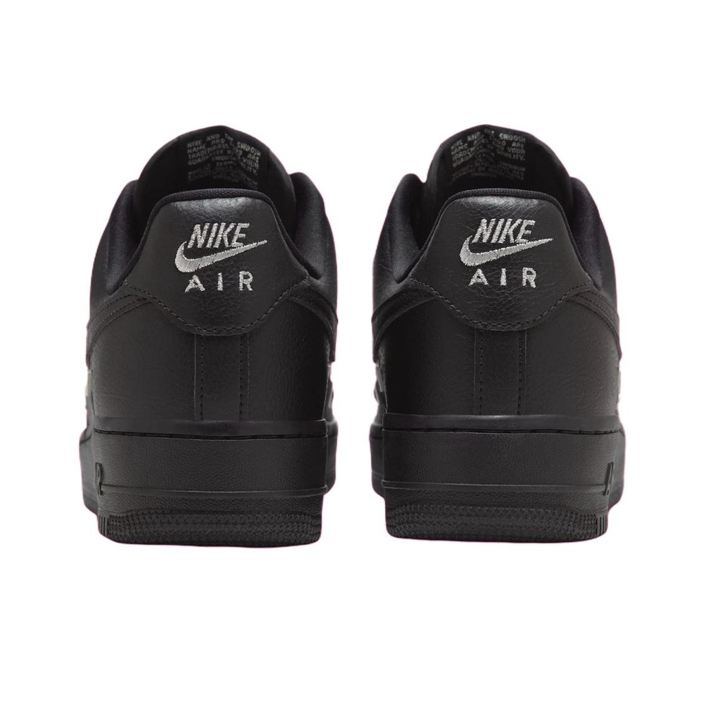 Nike Air Force 1 Low '07 Lx Black Silver Mini Swoosh Women's