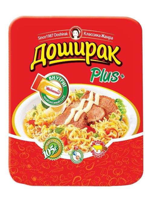 Лапша Доширак Плюс со вкусом говядины 105 г