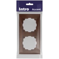 Рамка для розеток и выключателей Intro Accent 6-502-10 на 2 поста, СУ, венге | Intro