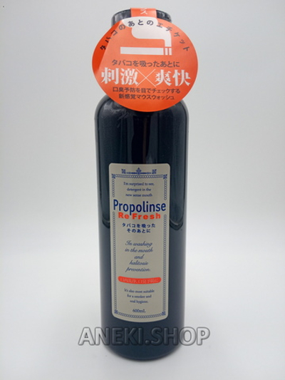 Ополаскиватель для рта освежающий с сильным мятным ароматом для удаления никотинового налета 600 мл Pieras Propolinse Re fresh